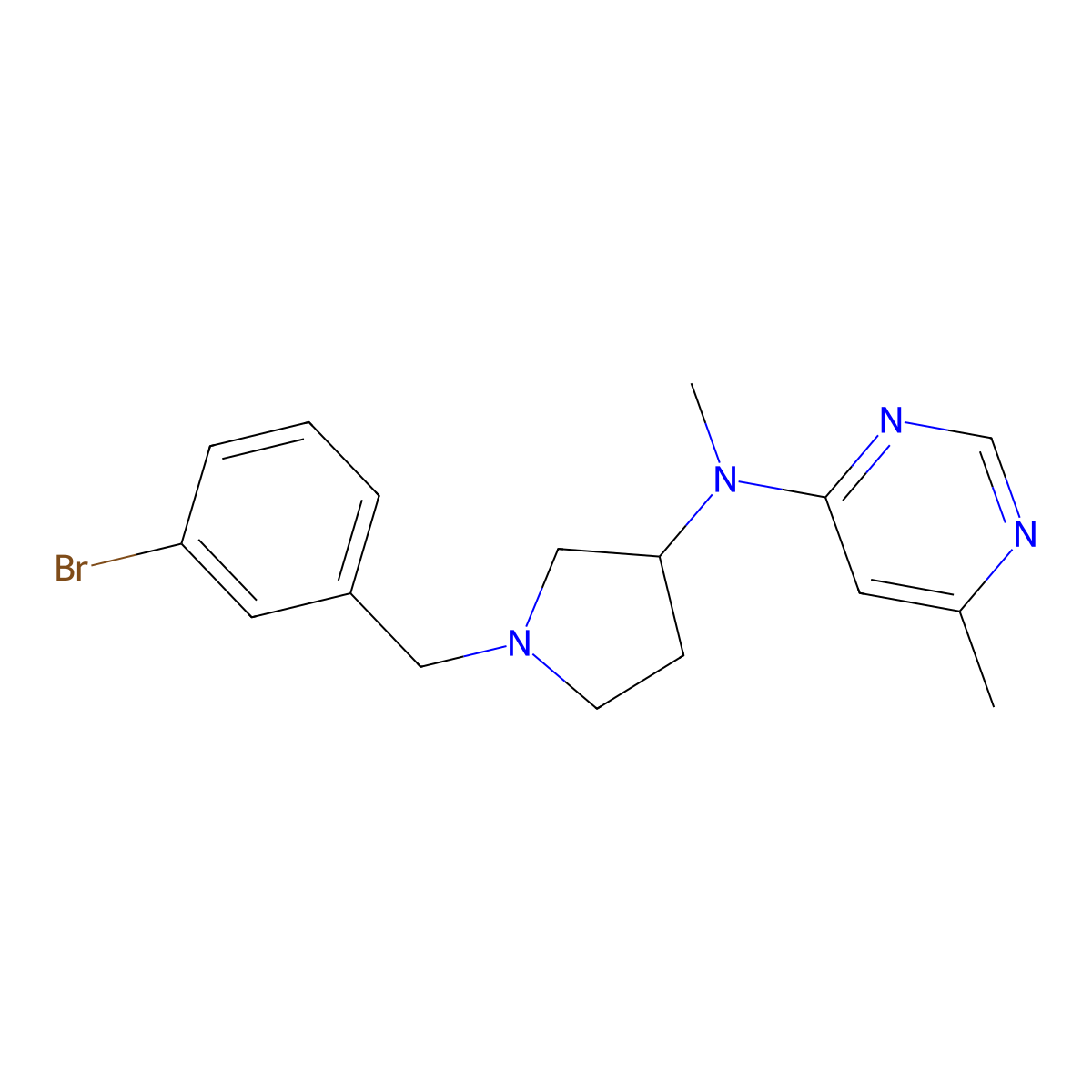 N-methyl-N-[1-(4-methylbenzoyl)pyrrolidin-3-yl]pyrimidin-4-amine molecular structure, CAS 3030779-24-6