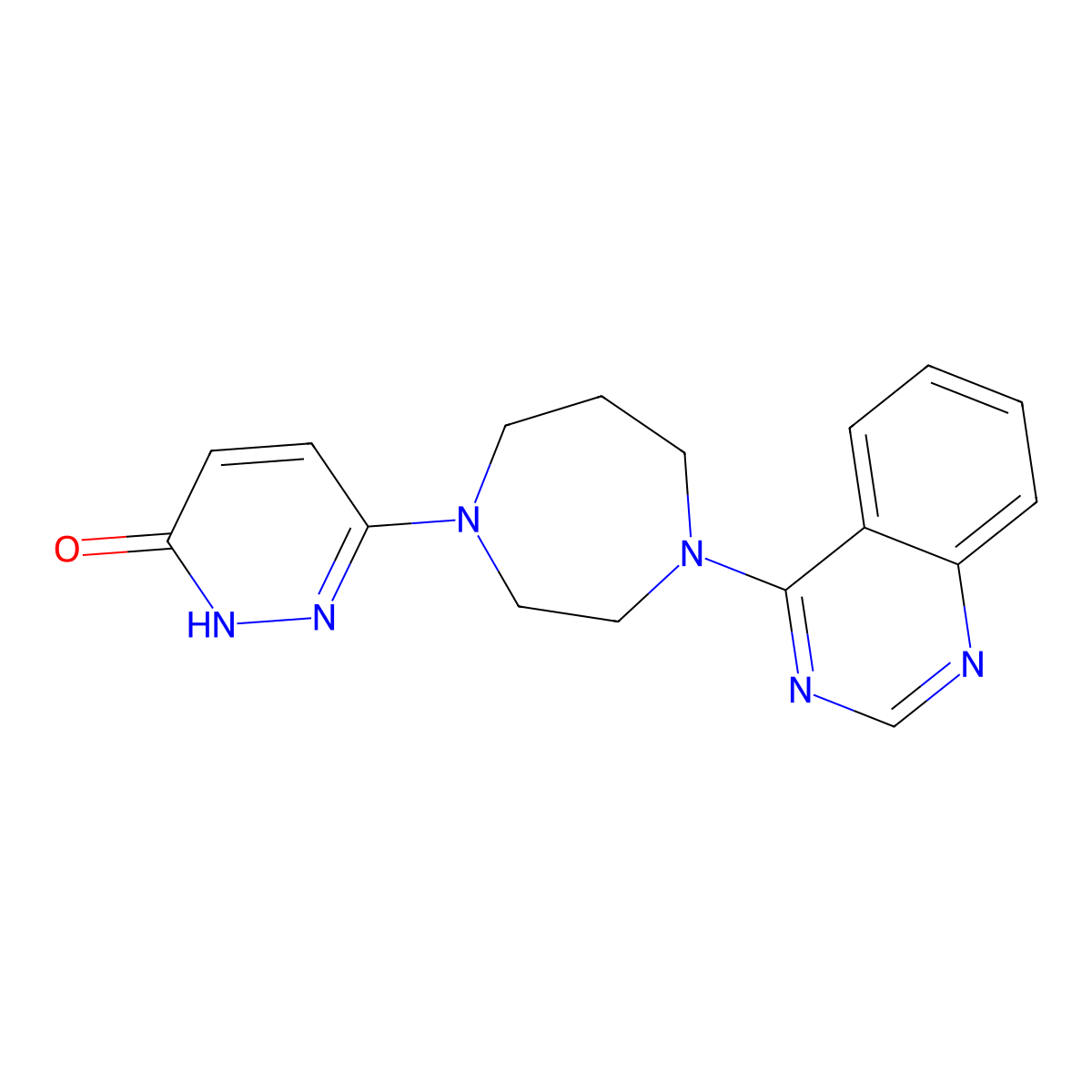 6-[4-(Quinazolin-4-yl)-1,4-diazepan-1-yl]-2,3-dihydropyridazin-3-one molecular structure, CAS 3030779-32-6