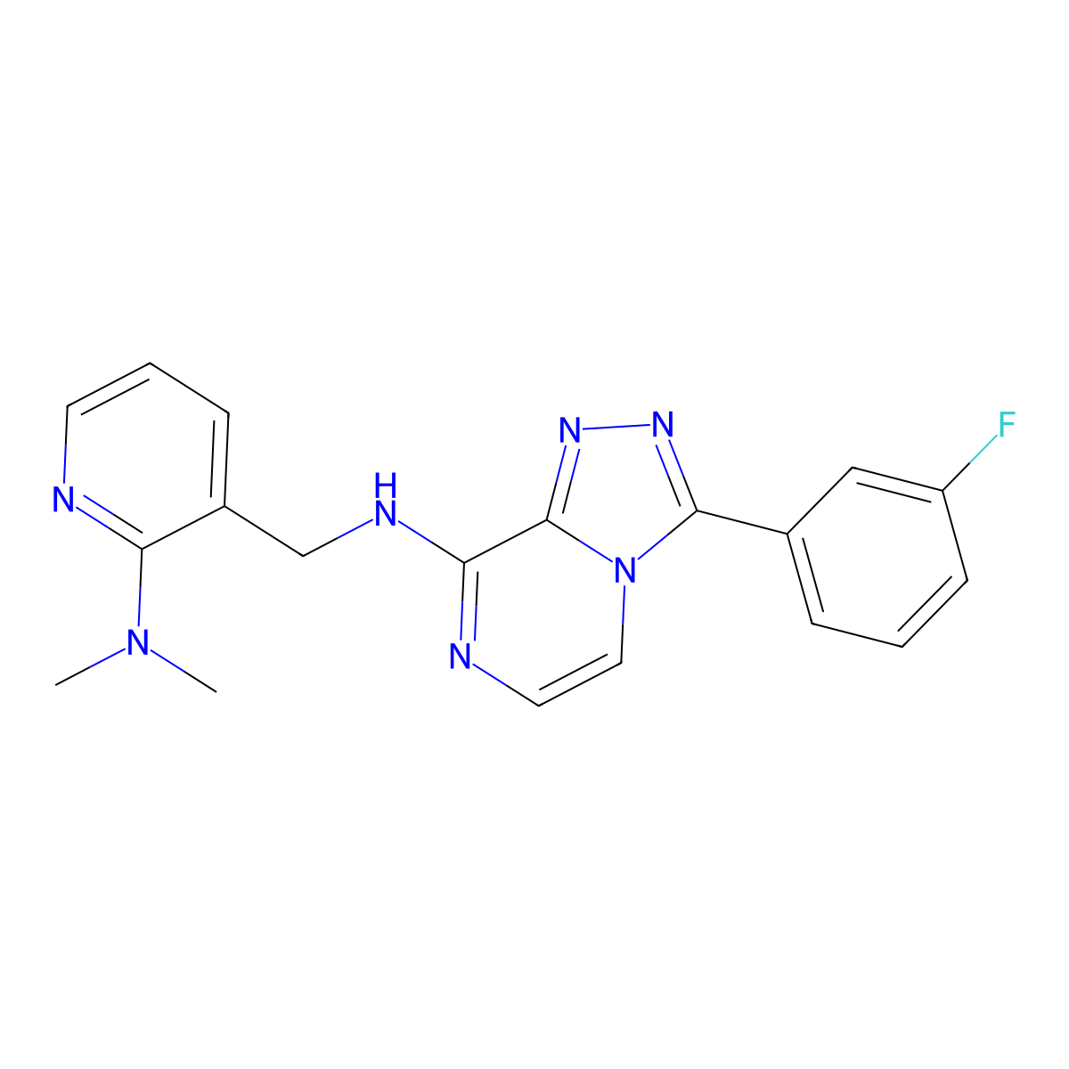 3-({[3-(3-fluorophenyl)-[1,2,4]triazolo[4,3-a]pyrazin-8-yl]amino}methyl)-N,N-dimethylpyridin-2-amine molecular structure, CAS 3030779-33-7