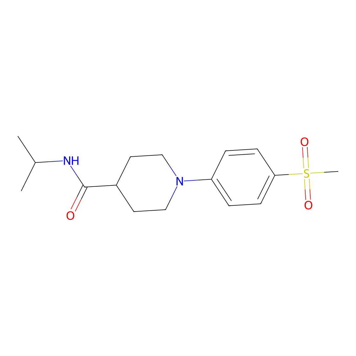 1-(4-methanesulfonylphenyl)-N-(propan-2-yl)piperidine-4-carboxamide molecular structure, CAS 3030781-06-4