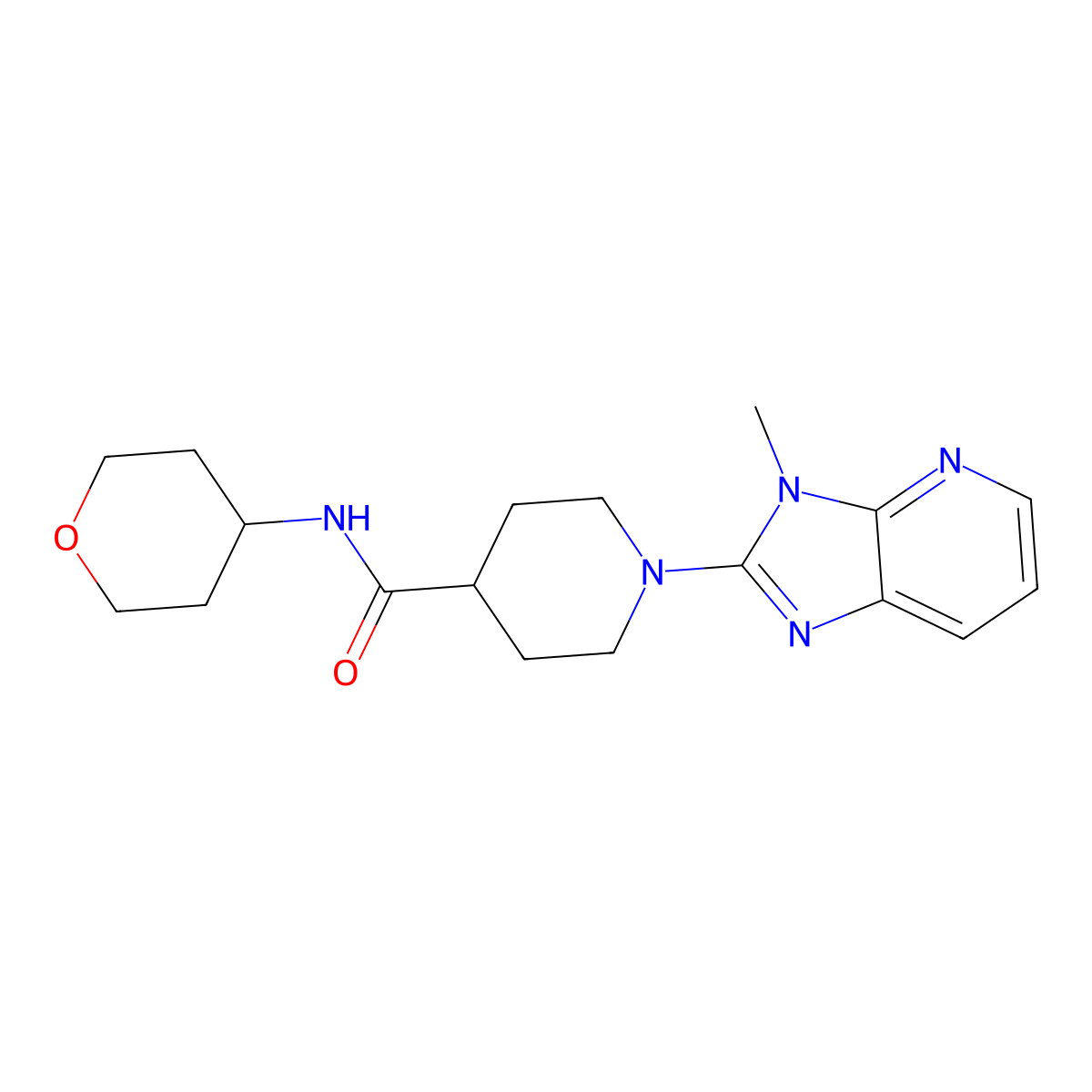 1-{3-methyl-3H-imidazo[4,5-b]pyridin-2-yl}-N-(oxan-4-yl)piperidine-4-carboxamide molecular structure, CAS 3030781-84-8