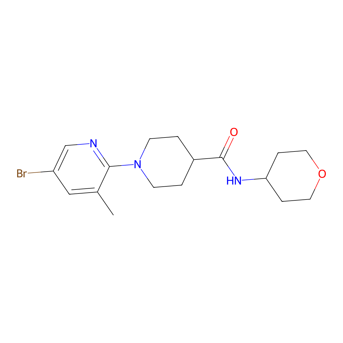 N-(oxan-4-yl)-1-(quinoxalin-2-yl)pyrrolidine-3-carboxamide molecular structure, CAS 3030781-88-2