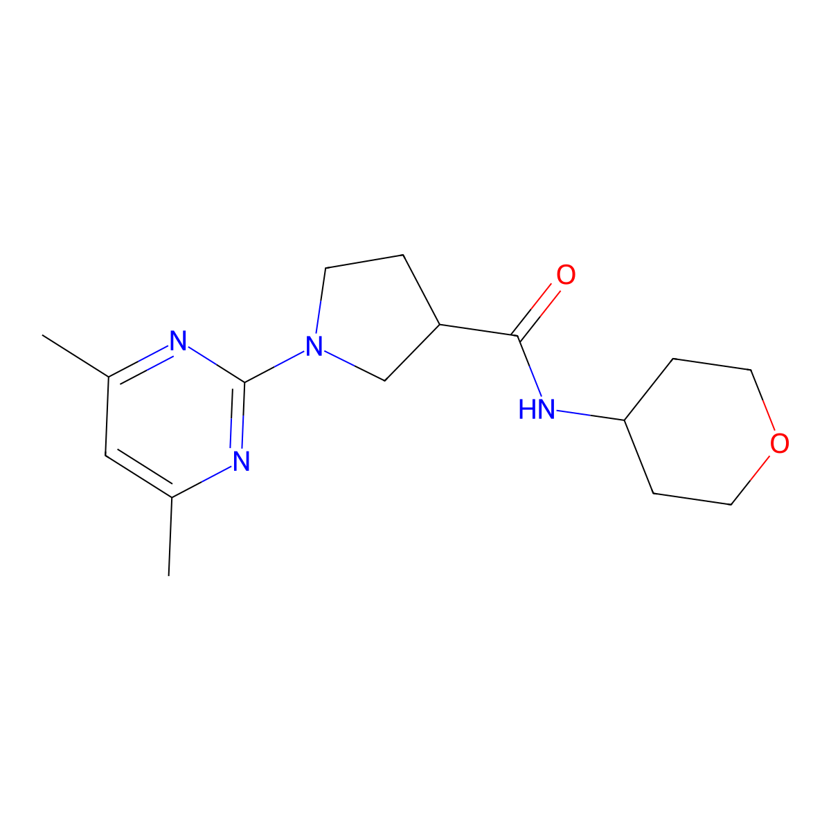 2-[1-(5,6,7,8-Tetrahydroquinazolin-4-yl)piperidin-4-yl]-1-(thiomorpholin-4-yl)ethan-1-one molecular structure, CAS 3030782-30-7