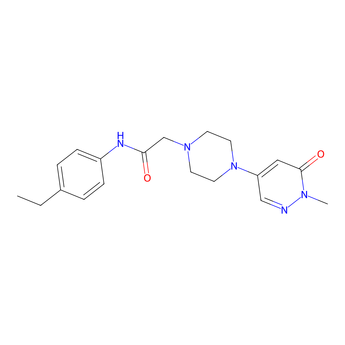 N-(4-ethylphenyl)-2-[4-(1-methyl-6-oxo-1,6-dihydropyridazin-4-yl)piperazin-1-yl]acetamide molecular structure, CAS 3030782-94-3