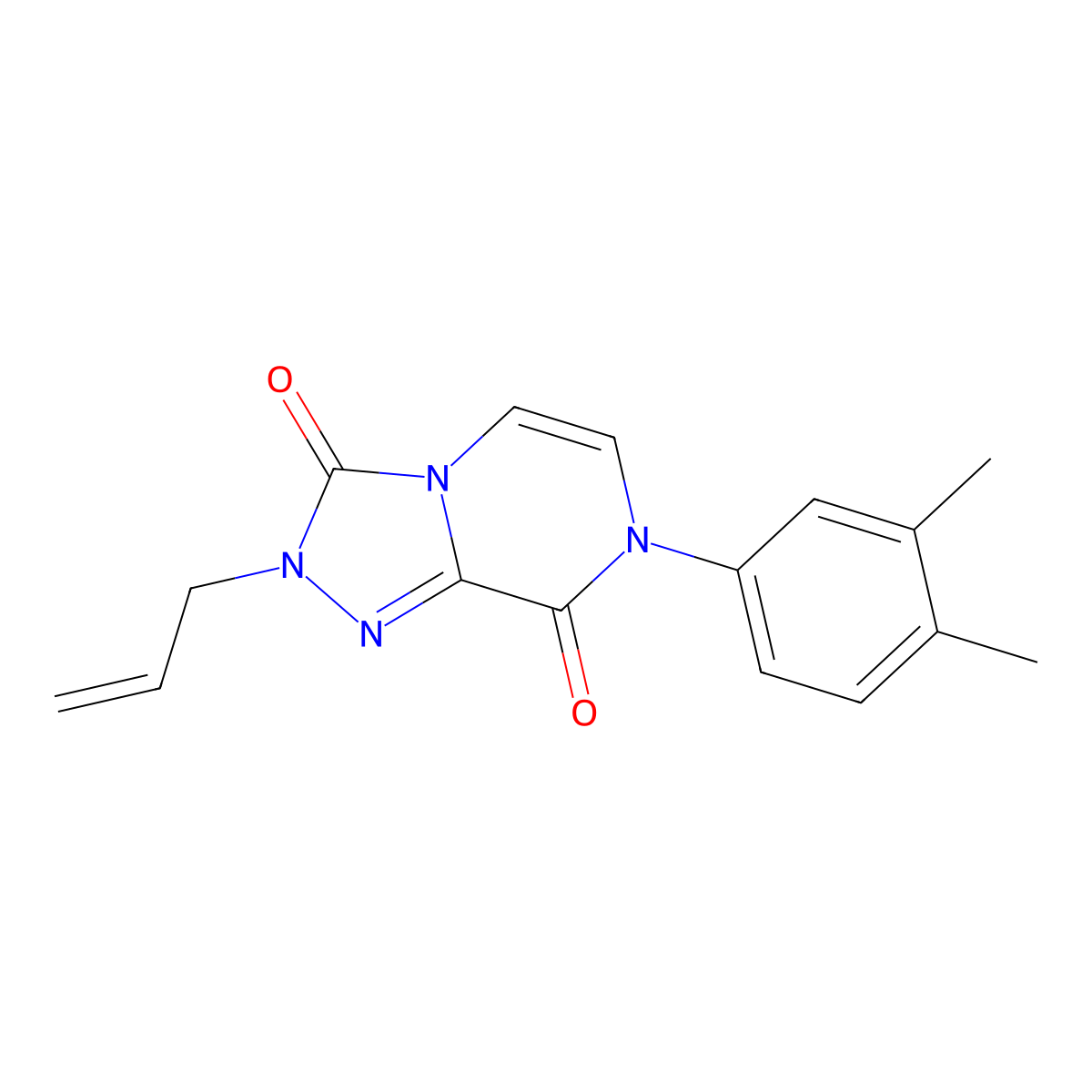 7-(3,4-dimethylphenyl)-2-(prop-2-en-1-yl)-2H,3H,7H,8H-[1,2,4]triazolo[4,3-a]pyrazine-3,8-dione molecular structure, CAS 3030783-33-3