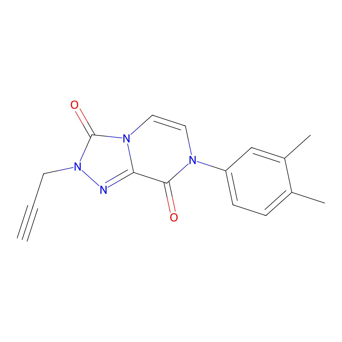 7-(3,4-dimethylphenyl)-2-(prop-2-yn-1-yl)-2H,3H,7H,8H-[1,2,4]triazolo[4,3-a]pyrazine-3,8-dione molecular structure, CAS 3030783-36-6