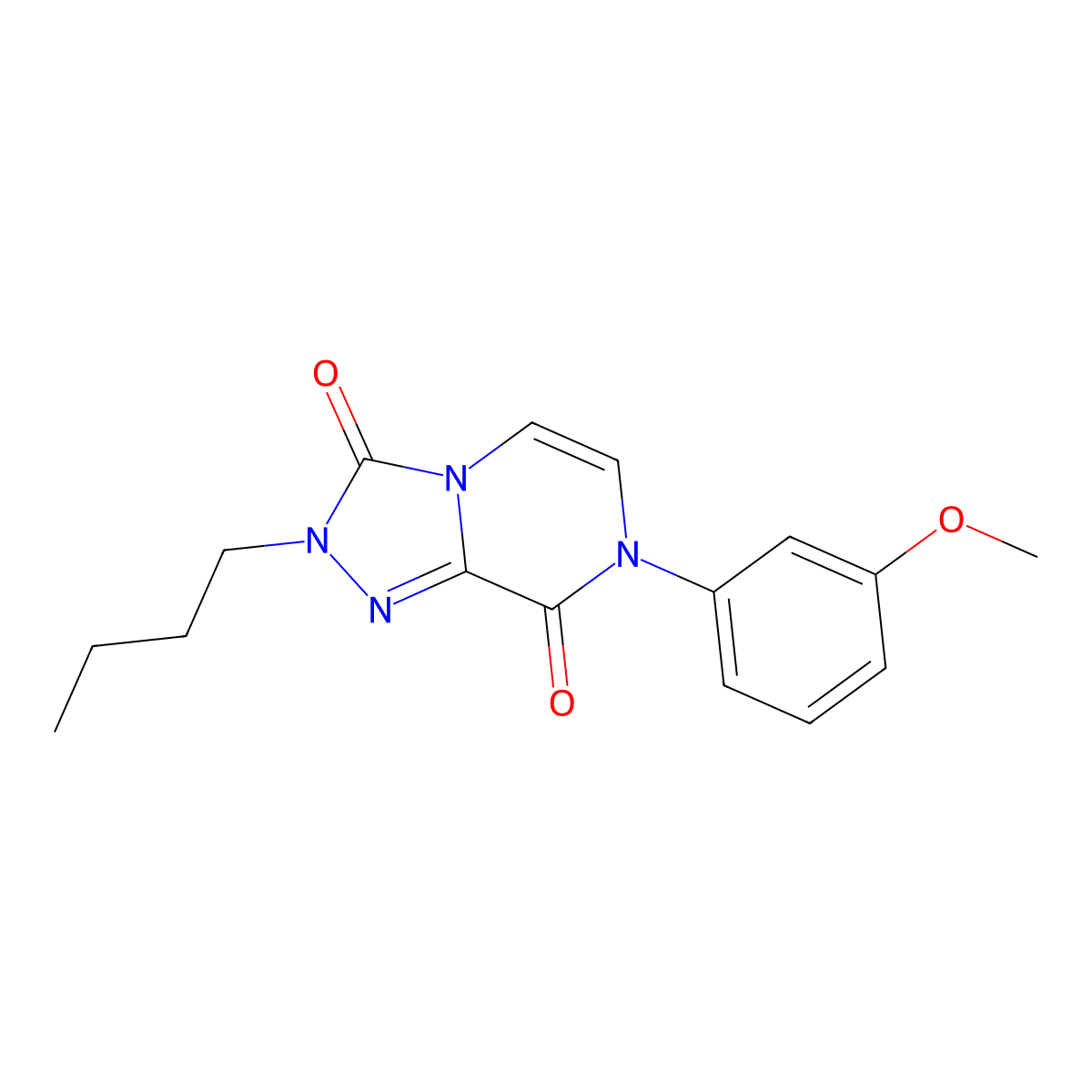 2-butyl-7-(3-methoxyphenyl)-2H,3H,7H,8H-[1,2,4]triazolo[4,3-a]pyrazine-3,8-dione molecular structure, CAS 3030783-38-8