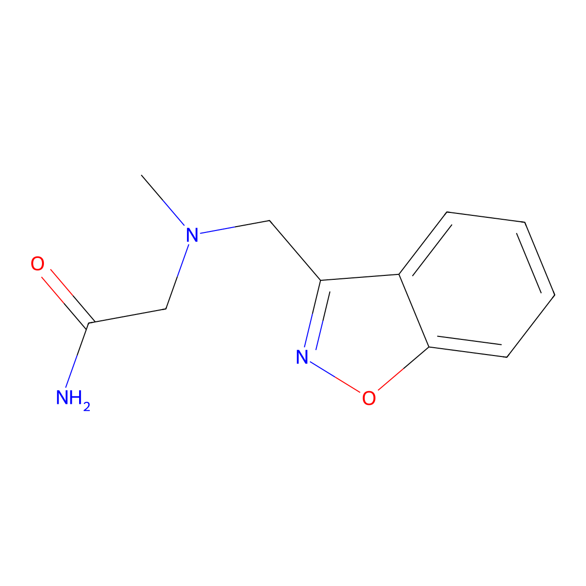 2-{[(1,2-Benzoxazol-3-yl)methyl](methyl)amino}acetamide molecular structure, CAS 3030783-98-0