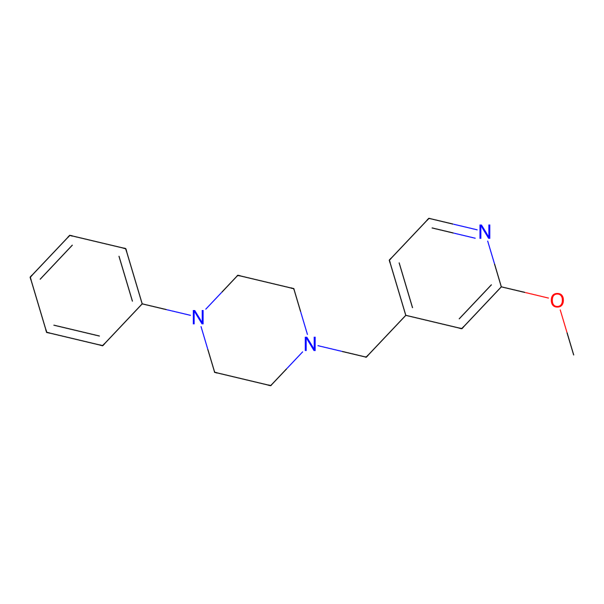 1-[(2-Methoxypyridin-4-yl)methyl]-4-phenylpiperazine molecular structure, CAS 3030784-28-9