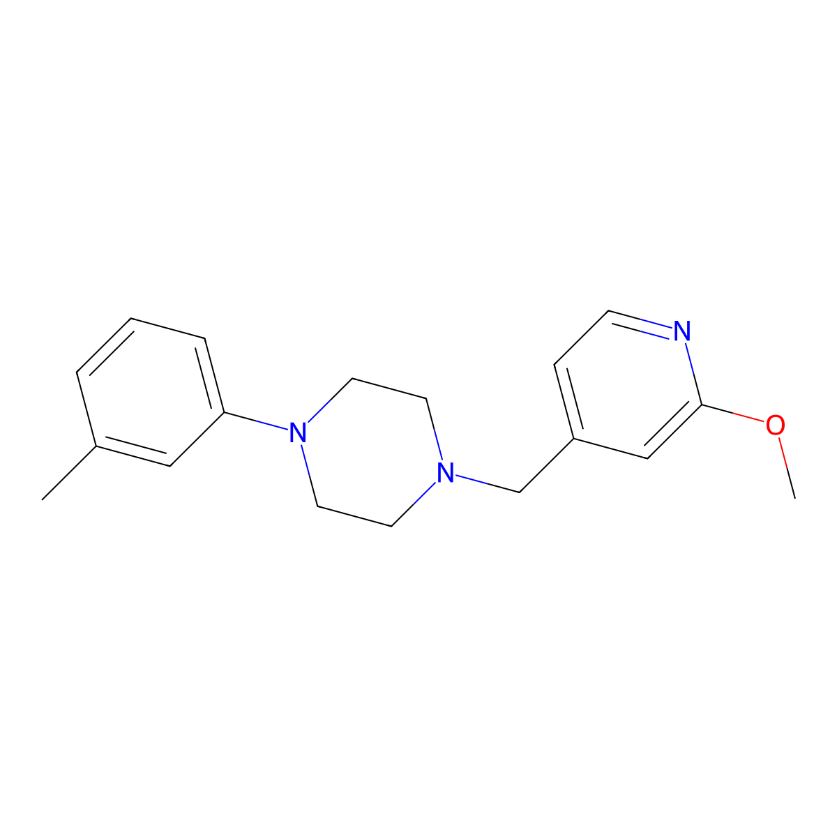 1-[(2-Methoxypyridin-4-yl)methyl]-4-(3-methylphenyl)piperazine molecular structure, CAS 3030784-37-0