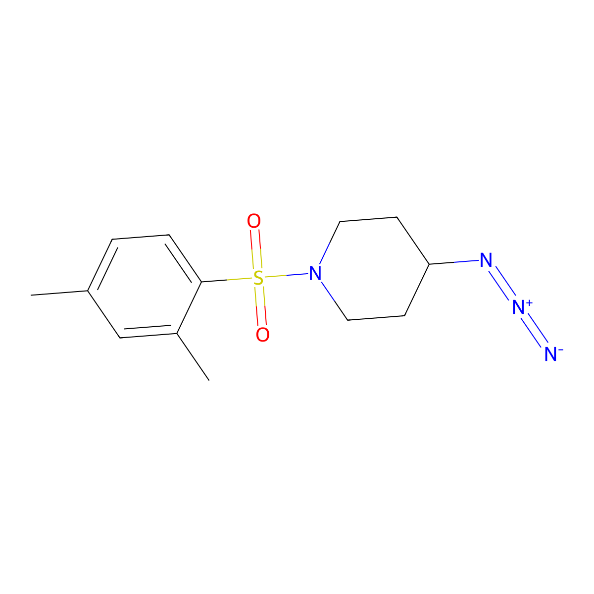 4-Azido-1-(2,4-dimethylphenyl)sulfonylpiperidine molecular structure, CAS 3030785-09-9