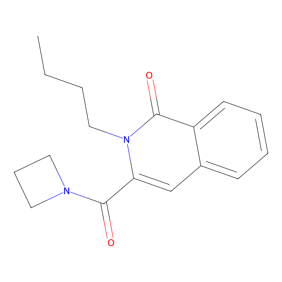 3-(Azetidine-1-carbonyl)-2-butylisoquinolin-1-one molecular structure, CAS 3030791-78-4