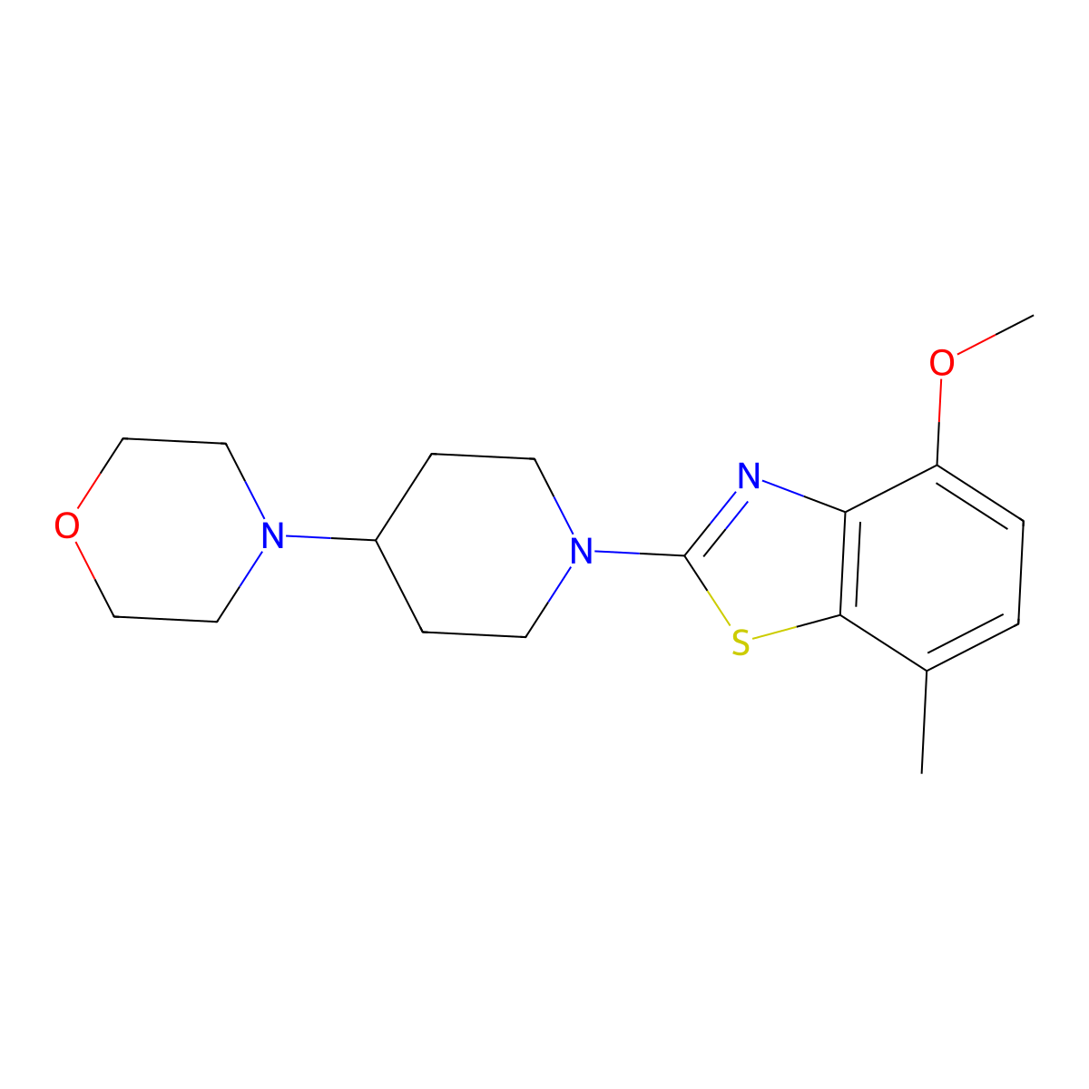 4-[1-(4-Methoxy-7-methyl-1,3-benzothiazol-2-yl)piperidin-4-yl]morpholine molecular structure, CAS 3030794-31-8