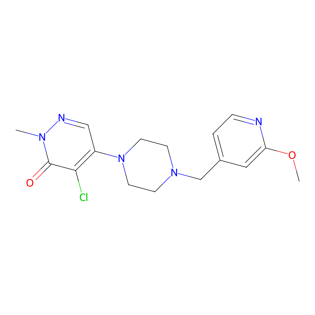 4-Chloro-5-{4-[(2-methoxypyridin-4-yl)methyl]piperazin-1-yl}-2-methyl-2,3-dihydropyridazin-3-one molecular structure, CAS 3030801-71-6