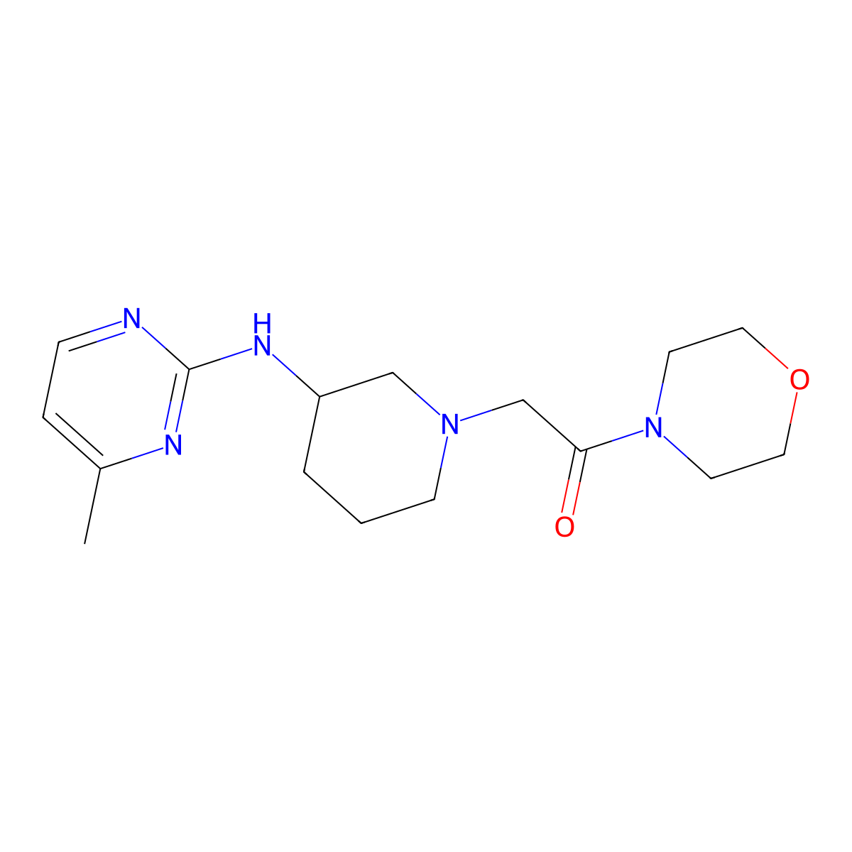2-{3-[(4-Methylpyrimidin-2-yl)amino]piperidin-1-yl}-1-(morpholin-4-yl)ethan-1-one molecular structure, CAS 3030802-61-7
