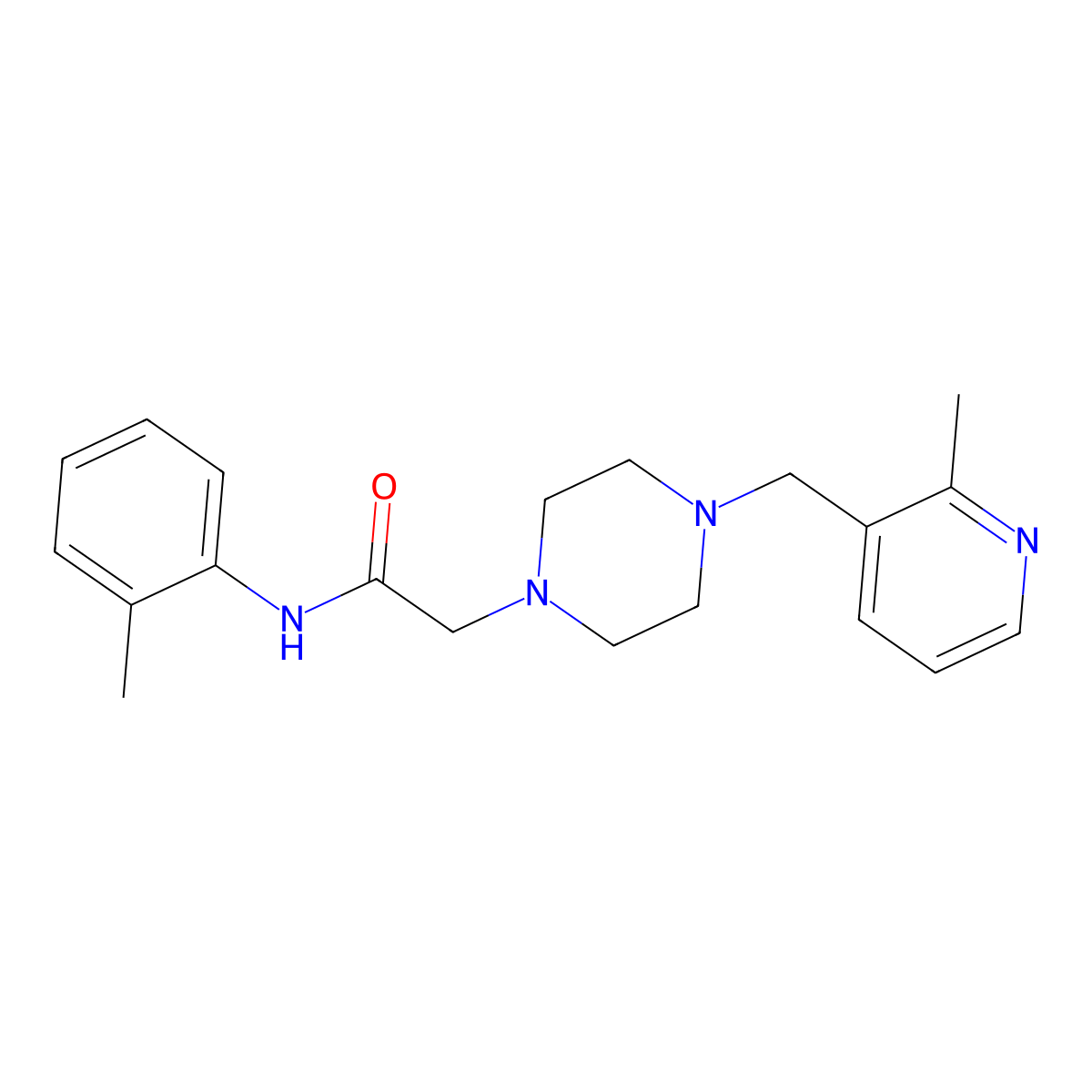 N-(2-methylphenyl)-2-{4-[(2-methylpyridin-3-yl)methyl]piperazin-1-yl}acetamide molecular structure, CAS 3030803-88-1