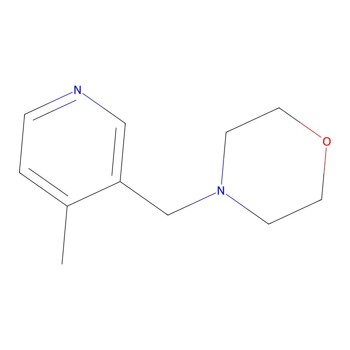4-[(4-Methylpyridin-3-yl)methyl]morpholine molecular structure, CAS 3030804-06-6
