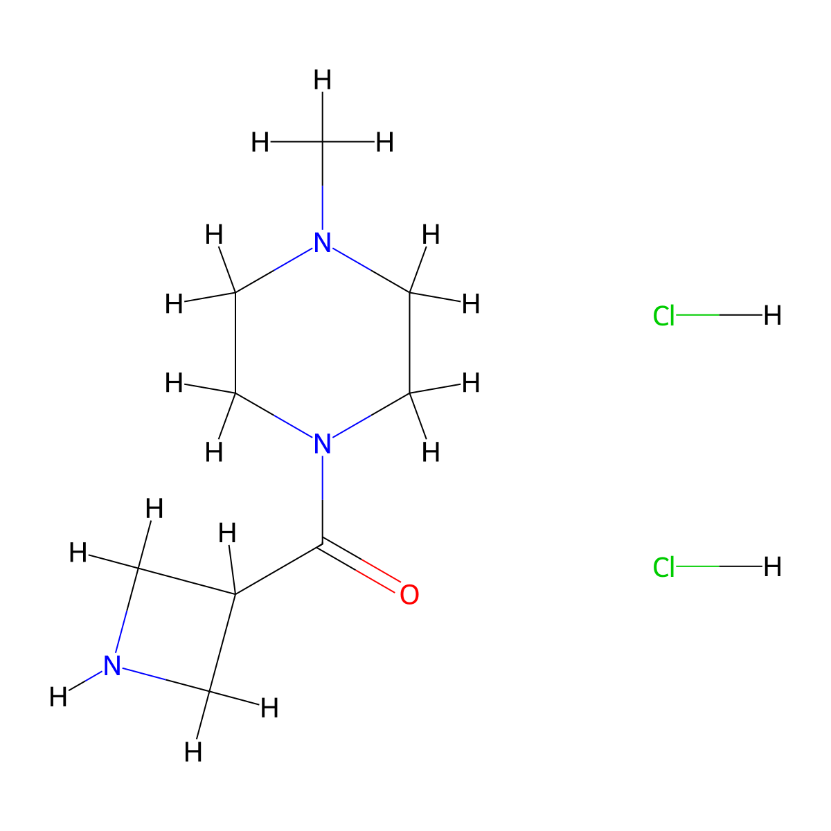 1-(Azetidine-3-carbonyl)-4-methylpiperazine dihydrochloride molecular structure, CAS 3030804-32-8