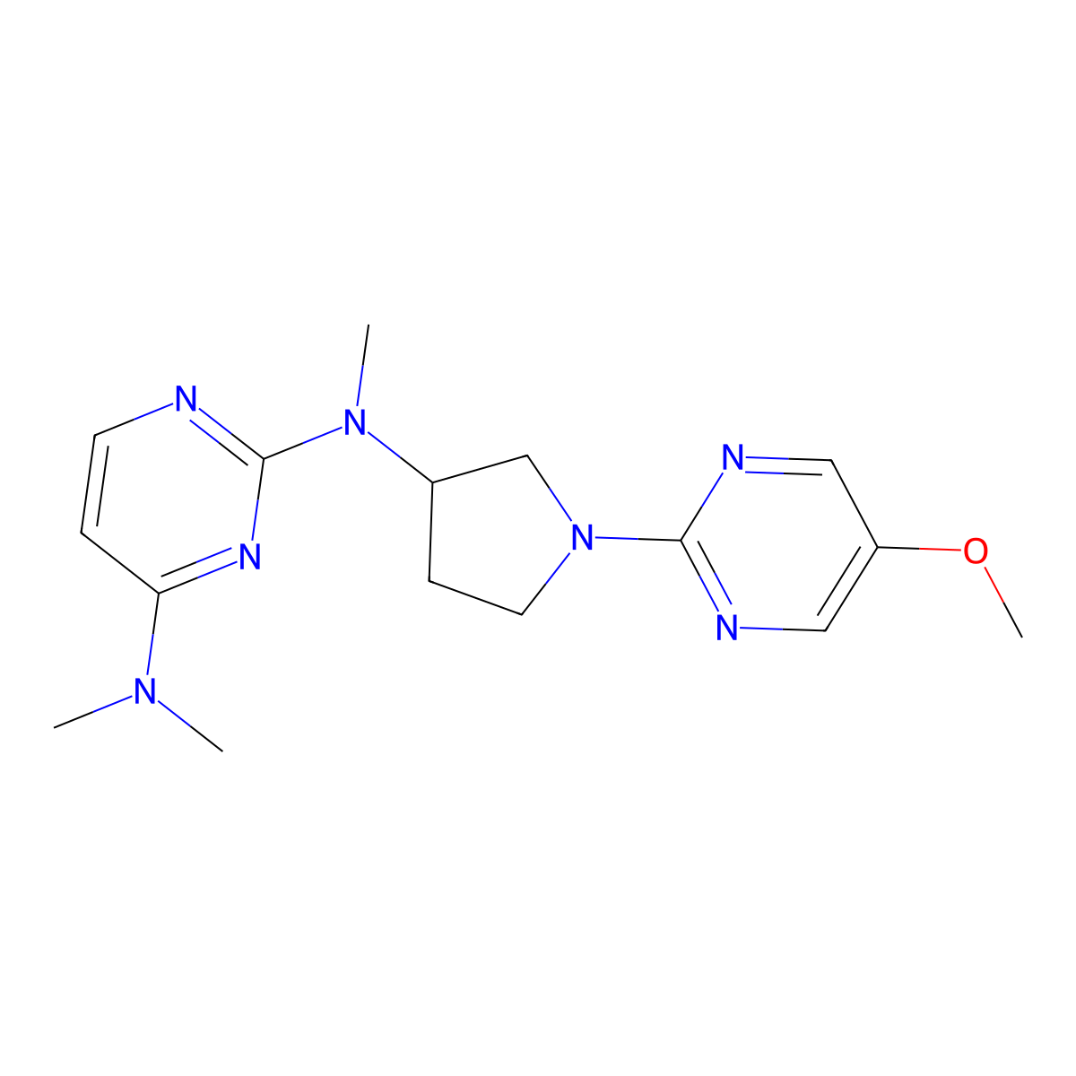N2-[1-(5-methoxypyrimidin-2-yl)pyrrolidin-3-yl]-N2,N4,N4-trimethylpyrimidine-2,4-diamine molecular structure, CAS 3030804-84-0