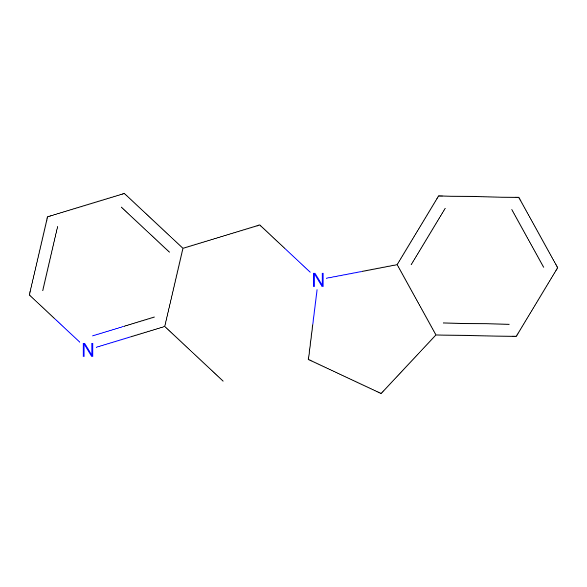1-[(2-methylpyridin-3-yl)methyl]-2,3-dihydro-1H-indole molecular structure, CAS 3030805-61-6
