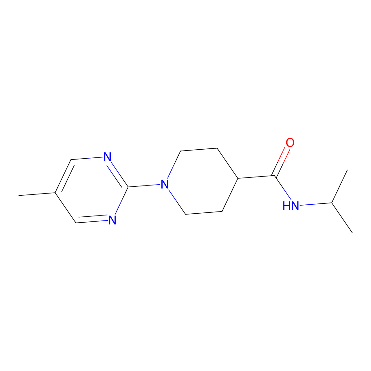 1-(5-methylpyrimidin-2-yl)-N-(propan-2-yl)piperidine-4-carboxamide molecular structure, CAS 3030806-31-3