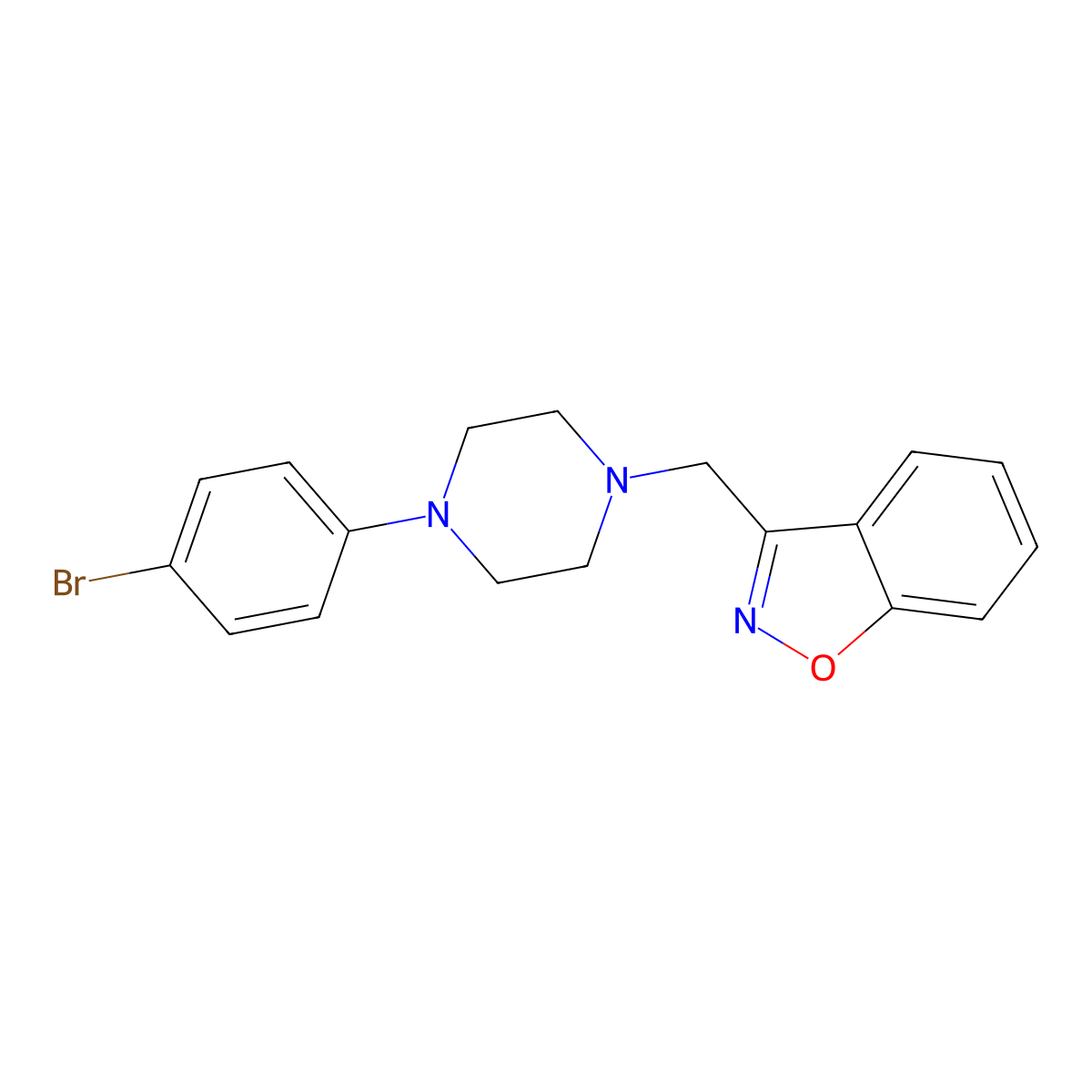 3-{[4-(4-Bromophenyl)piperazin-1-yl]methyl}-1,2-benzoxazole molecular structure, CAS 3030806-38-0