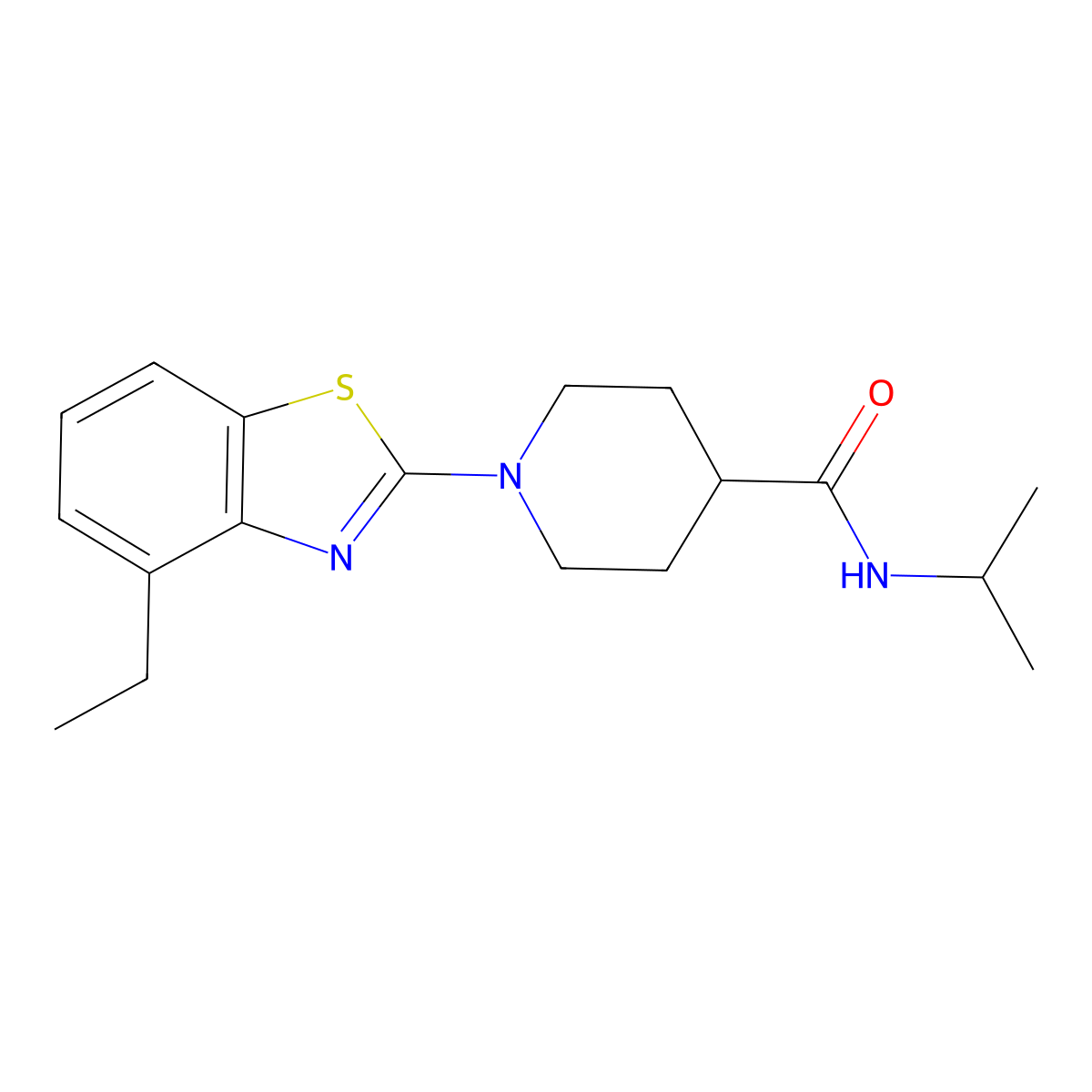 1-(4-ethyl-1,3-benzothiazol-2-yl)-N-(propan-2-yl)piperidine-4-carboxamide molecular structure, CAS 3030806-61-9