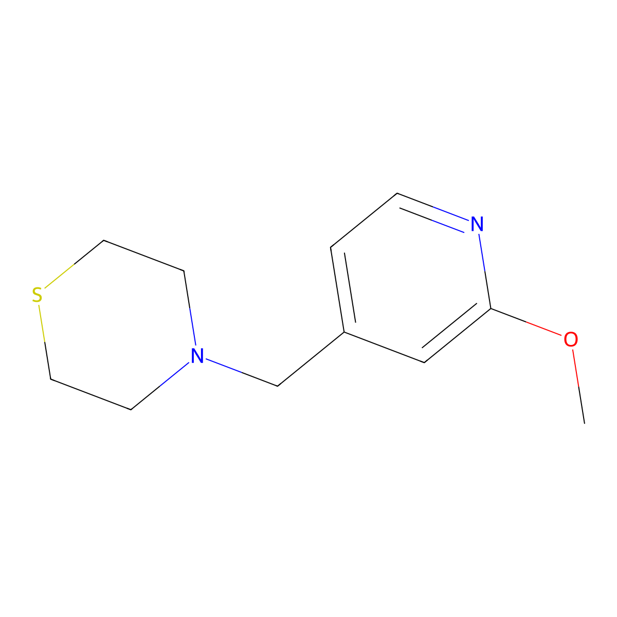 4-[(2-Methoxypyridin-4-yl)methyl]thiomorpholine molecular structure, CAS 3030807-15-6