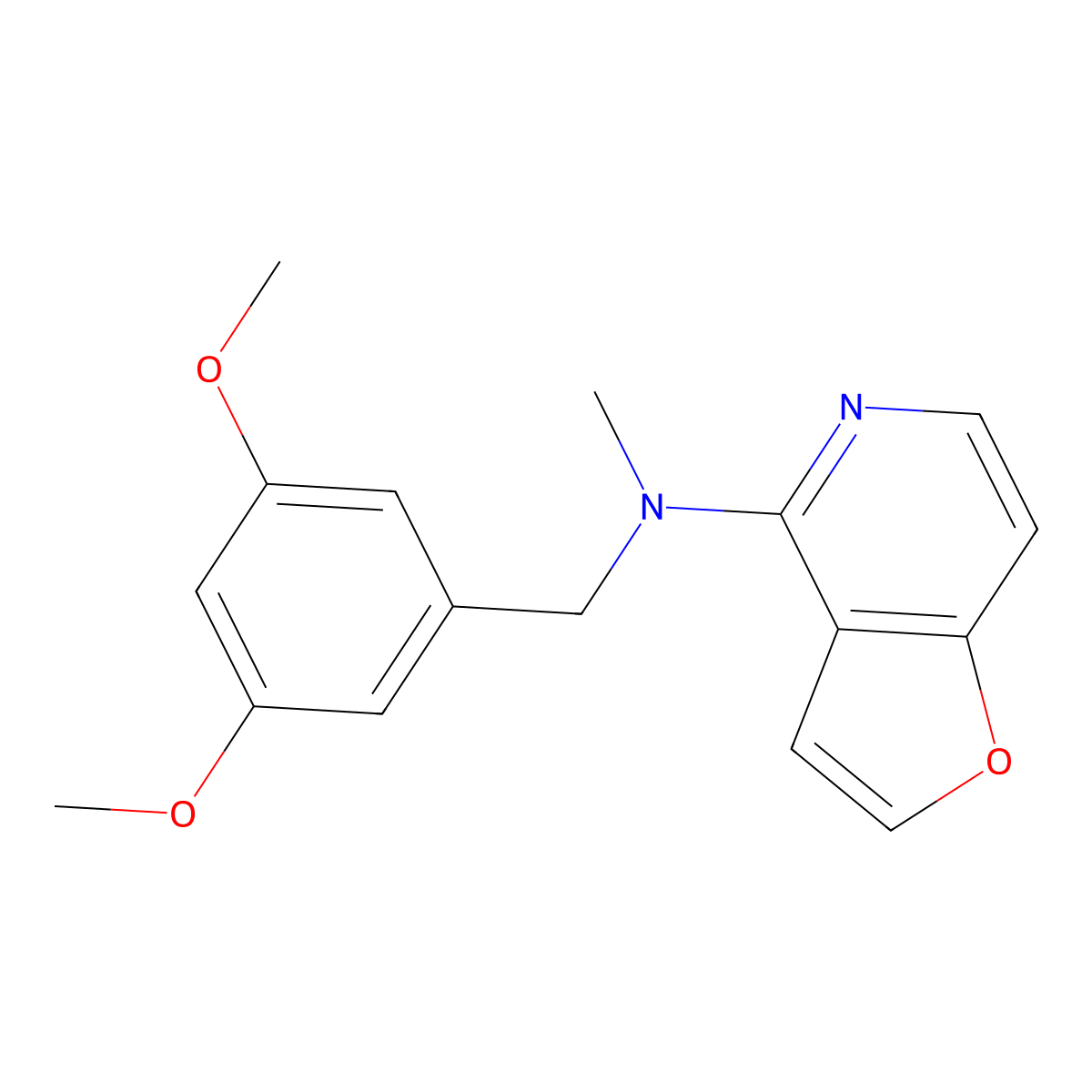 N-[(3,5-dimethoxyphenyl)methyl]-N-methylfuro[3,2-c]pyridin-4-amine molecular structure, CAS 3030807-34-9