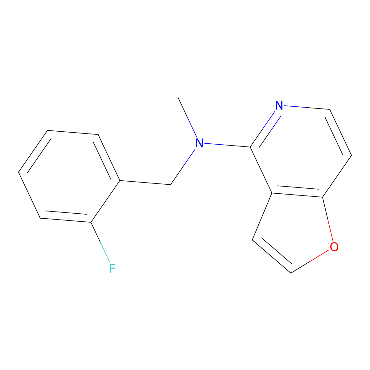 N-[(2-fluorophenyl)methyl]-N-methylfuro[3,2-c]pyridin-4-amine molecular structure, CAS 3030807-40-7