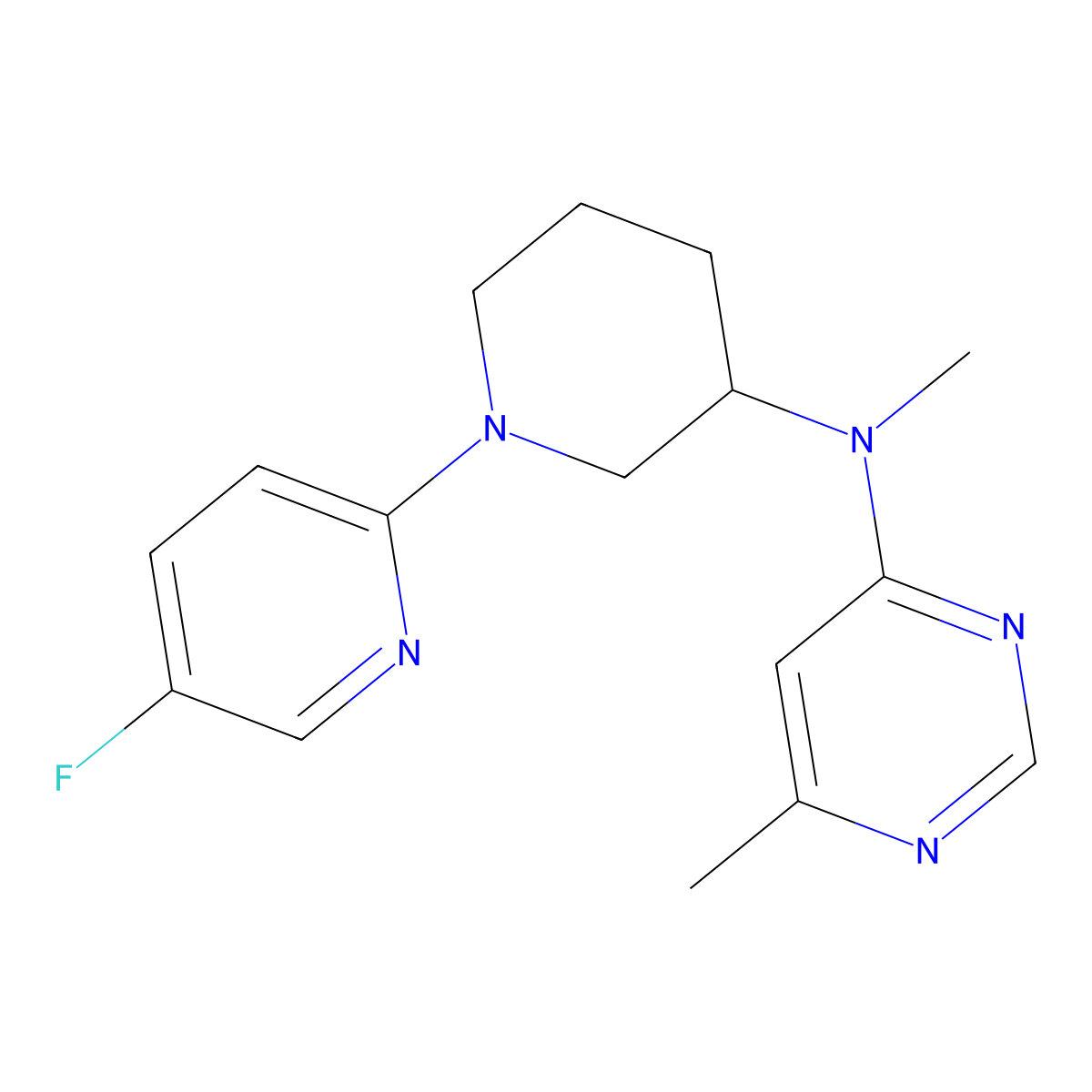 N-[1-(5-fluoropyridin-2-yl)piperidin-3-yl]-N,6-dimethylpyrimidin-4-amine molecular structure, CAS 3030807-81-6