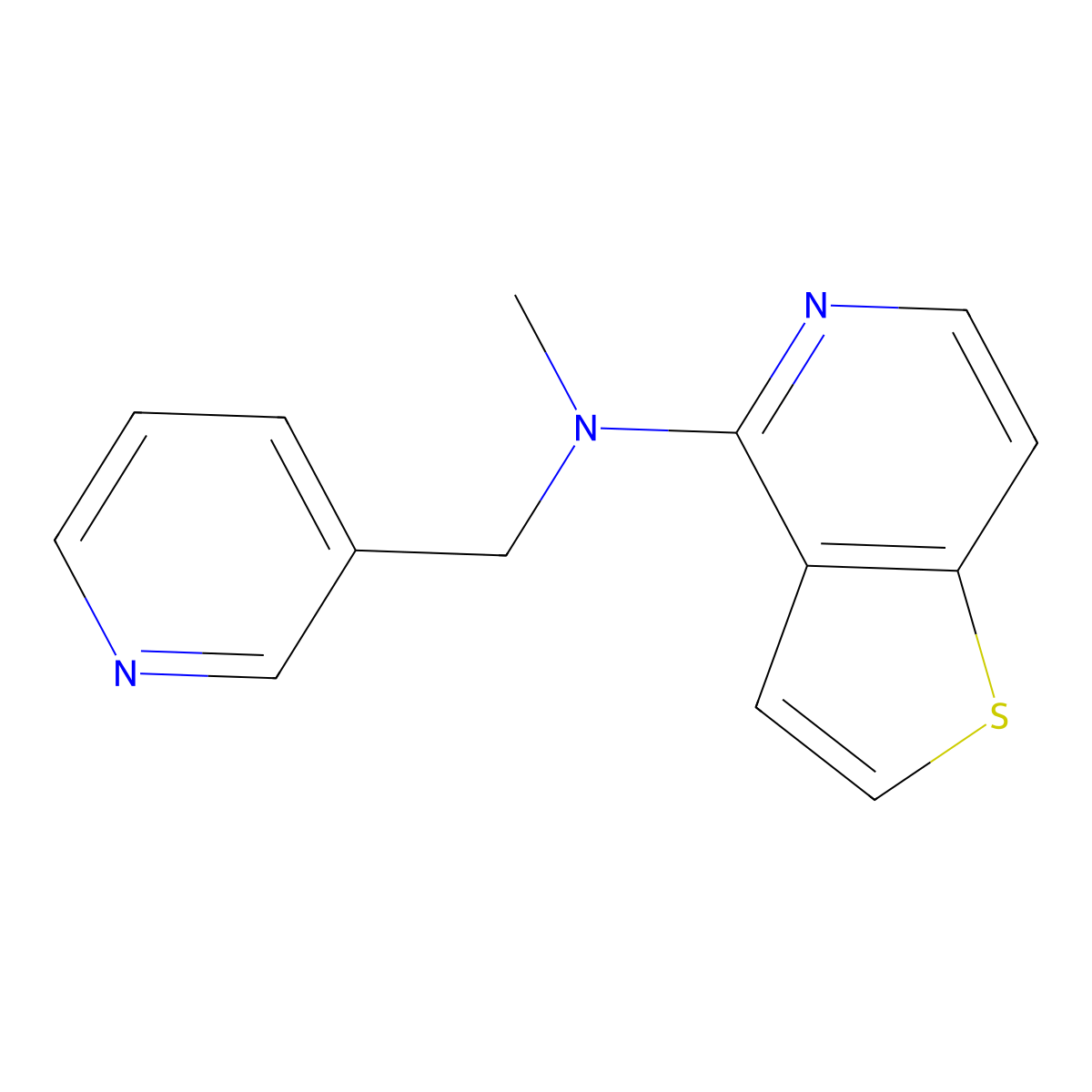 N-methyl-N-[(pyridin-3-yl)methyl]thieno[3,2-c]pyridin-4-amine molecular structure, CAS 3030807-95-2