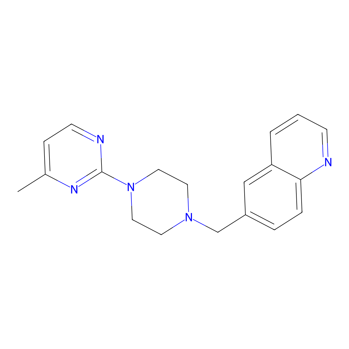 6-{[4-(4-Methylpyrimidin-2-yl)piperazin-1-yl]methyl}quinoline molecular structure, CAS 3030807-98-5