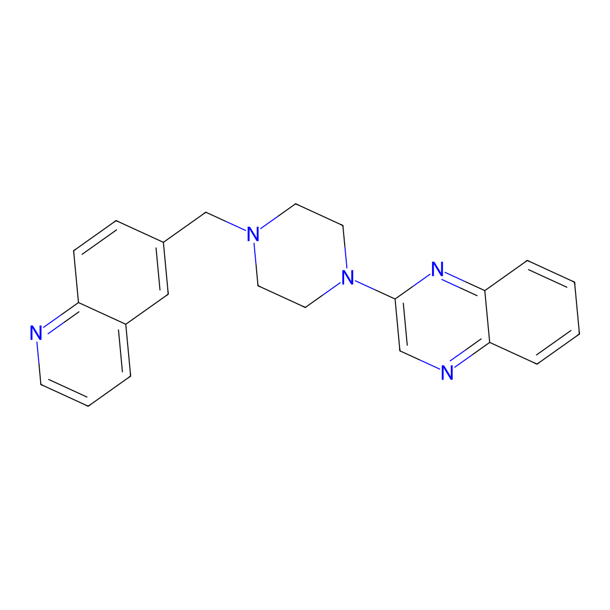2-[4-(Quinolin-6-ylmethyl)piperazin-1-yl]quinoxaline molecular structure, CAS 3030808-15-9
