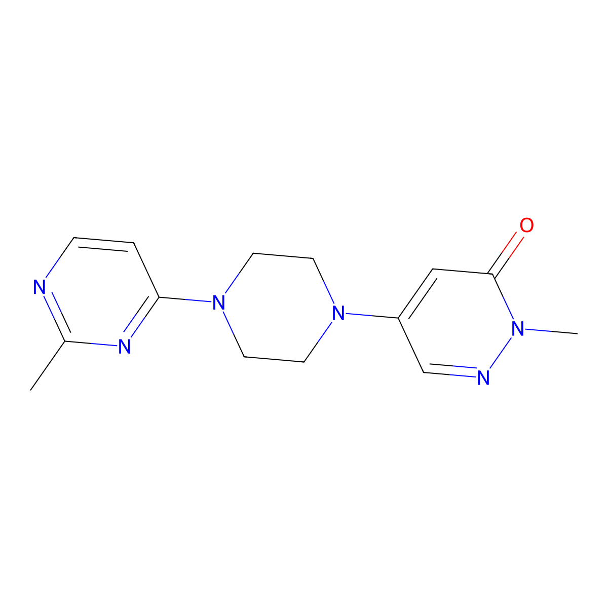 2-Methyl-5-[4-(2-methylpyrimidin-4-yl)piperazin-1-yl]-2,3-dihydropyridazin-3-one molecular structure, CAS 3030808-74-0