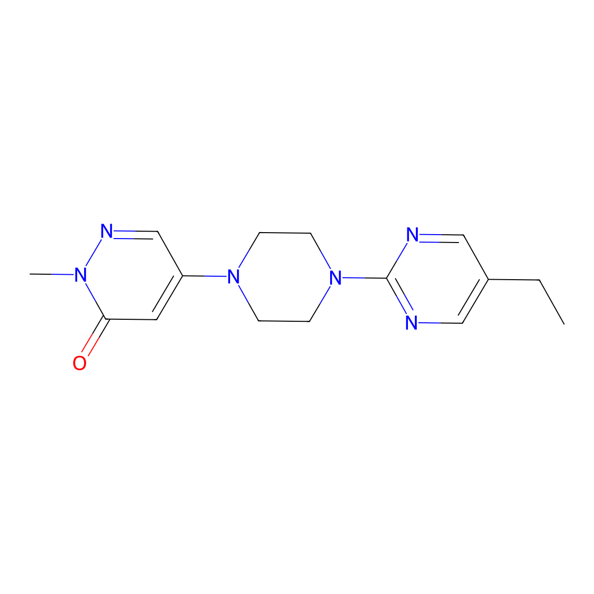5-[4-(5-Ethylpyrimidin-2-yl)piperazin-1-yl]-2-methyl-2,3-dihydropyridazin-3-one molecular structure, CAS 3030808-93-3