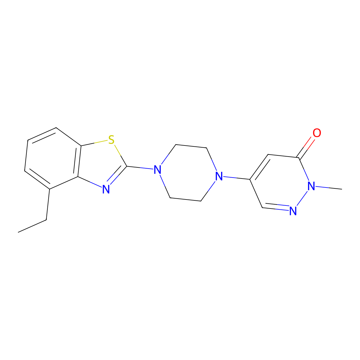 5-[4-(4-Ethyl-1,3-benzothiazol-2-yl)piperazin-1-yl]-2-methyl-2,3-dihydropyridazin-3-one molecular structure, CAS 3030809-02-7