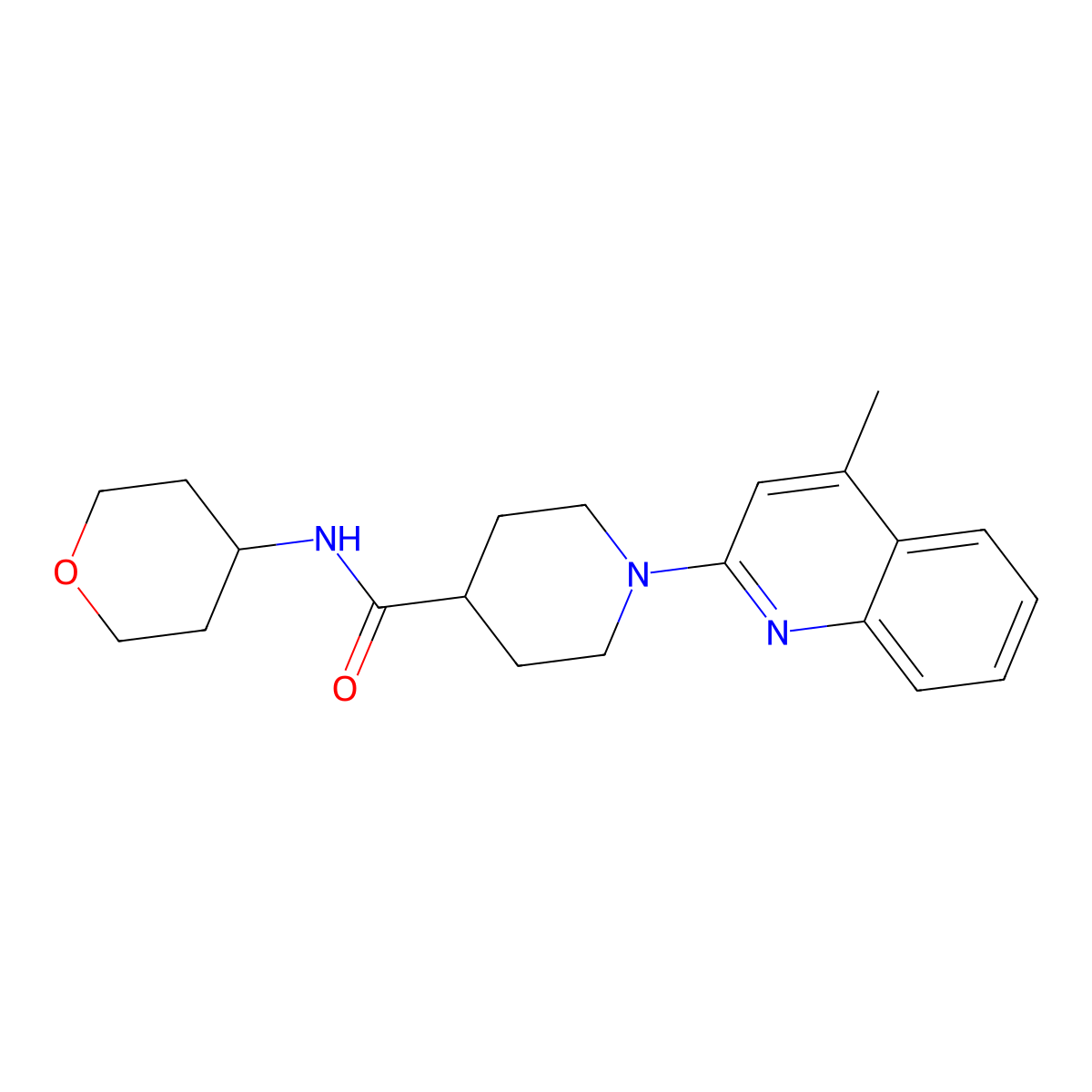 1-[2-methyl-6-(trifluoromethyl)pyrimidin-4-yl]-N-(oxan-4-yl)pyrrolidine-3-carboxamide molecular structure, CAS 3030809-86-7