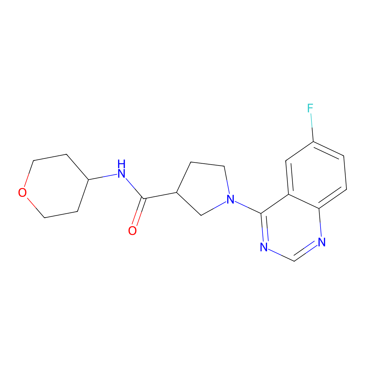 N-(oxan-4-yl)-1-{thieno[2,3-d]pyrimidin-4-yl}pyrrolidine-3-carboxamide molecular structure, CAS 3030809-91-4