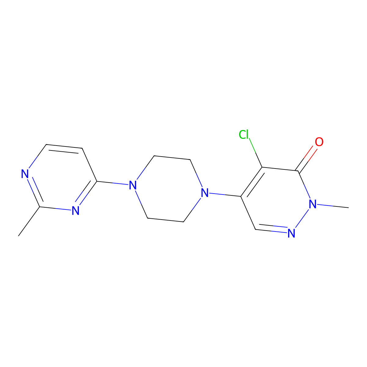 4-Chloro-2-methyl-5-[4-(2-methylpyrimidin-4-yl)piperazin-1-yl]-2,3-dihydropyridazin-3-one molecular structure, CAS 3030810-05-7