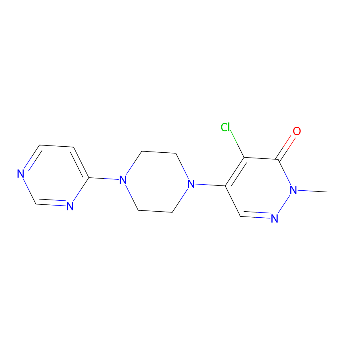 4-Chloro-2-methyl-5-[4-(pyrimidin-4-yl)piperazin-1-yl]-2,3-dihydropyridazin-3-one molecular structure, CAS 3030810-30-8