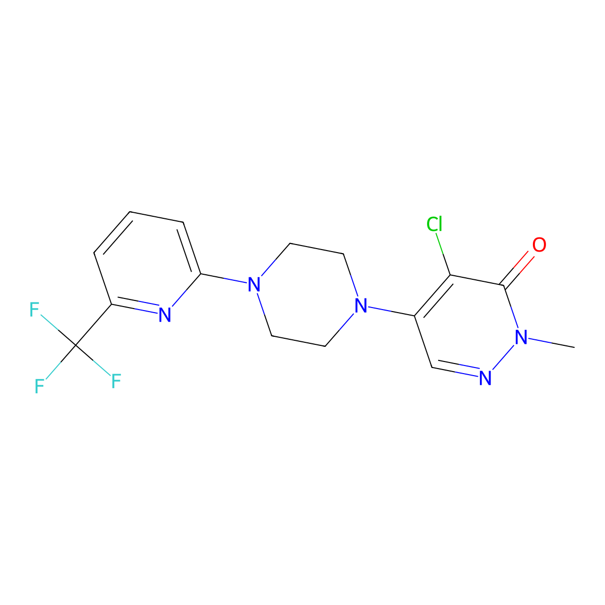 4-Chloro-2-methyl-5-{4-[6-(trifluoromethyl)pyridin-2-yl]piperazin-1-yl}-2,3-dihydropyridazin-3-one molecular structure, CAS 3030810-47-7