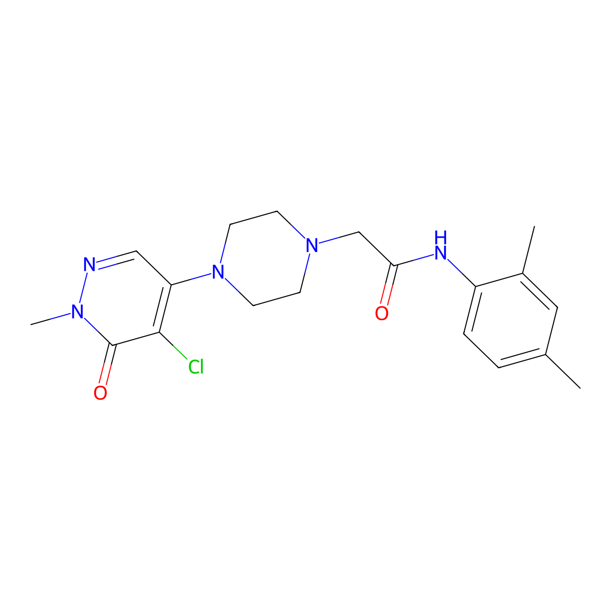 4-chloro-2-methyl-5-(4-{1H-pyrazolo[3,4-d]pyrimidin-4-yl}piperazin-1-yl)-2,3-dihydropyridazin-3-one molecular structure, CAS 3030810-58-0