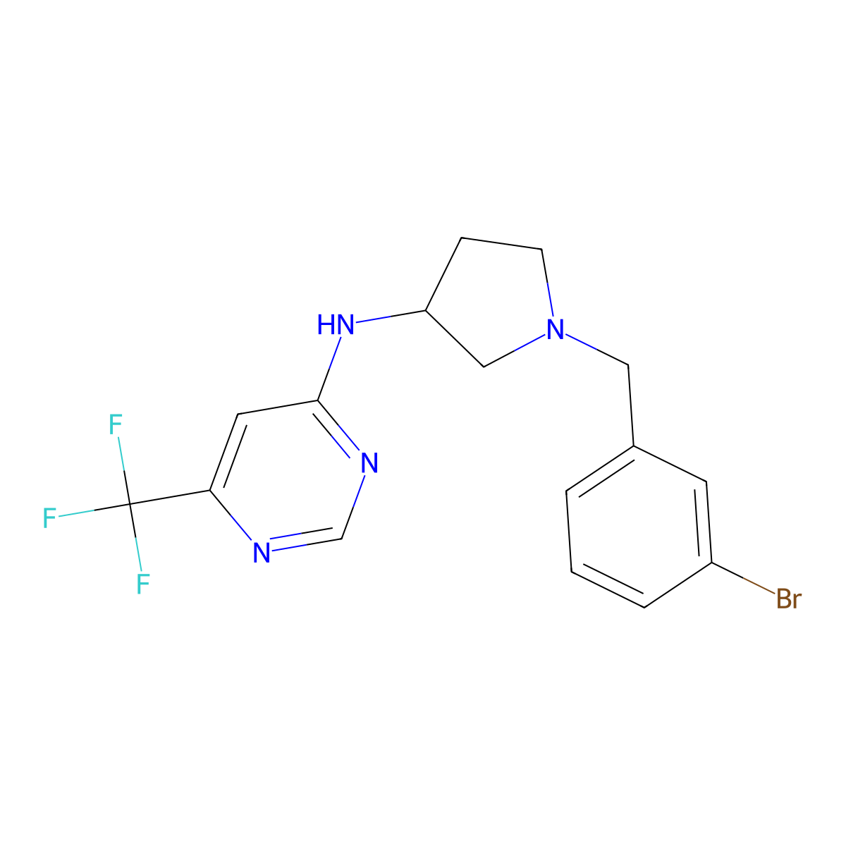 N-cyclopropyl-N-{1-[(1E)-2-phenylethenesulfonyl]pyrrolidin-3-yl}pyrimidin-4-amine molecular structure, CAS 3030810-63-7