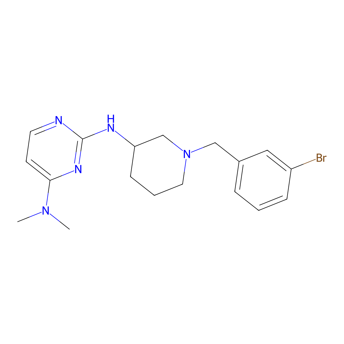 N-[1-(5-bromo-6-methylpyridin-2-yl)piperidin-3-yl]-4-methoxy-N-methylpyrimidin-2-amine molecular structure, CAS 3030811-32-3