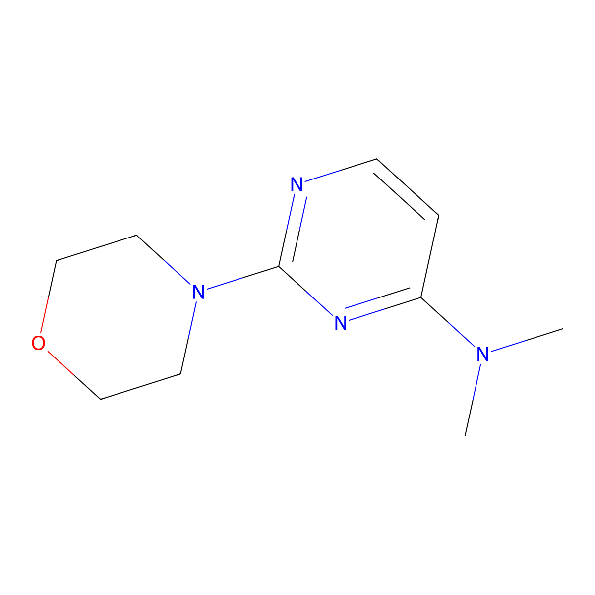 N,N-dimethyl-2-(morpholin-4-yl)pyrimidin-4-amine molecular structure, CAS 3030812-35-9