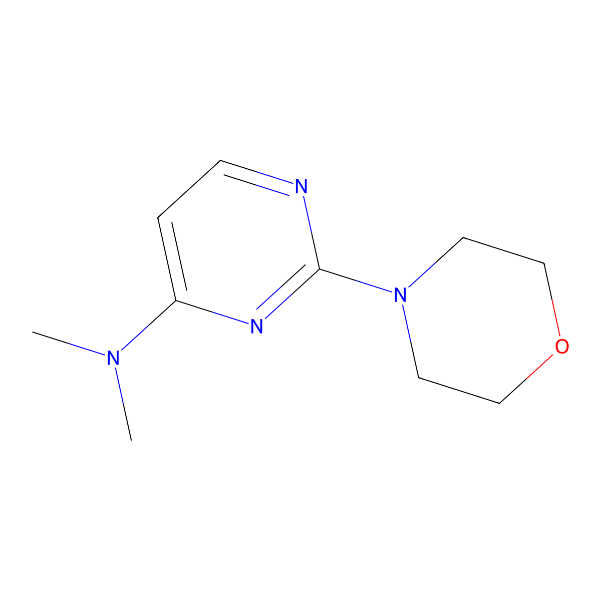 N,N-dimethyl-2-(morpholin-4-yl)pyrimidin-4-amine molecular structure, CAS 3030812-35-9