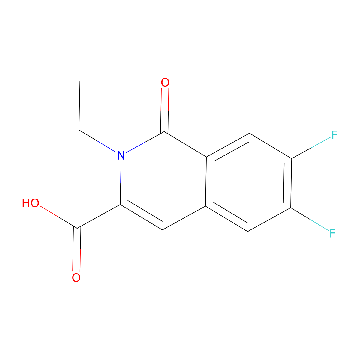 2-Ethyl-6,7-difluoro-1-oxo-1,2-dihydroisoquinoline-3-carboxylic acid molecular structure, CAS 3030812-68-8