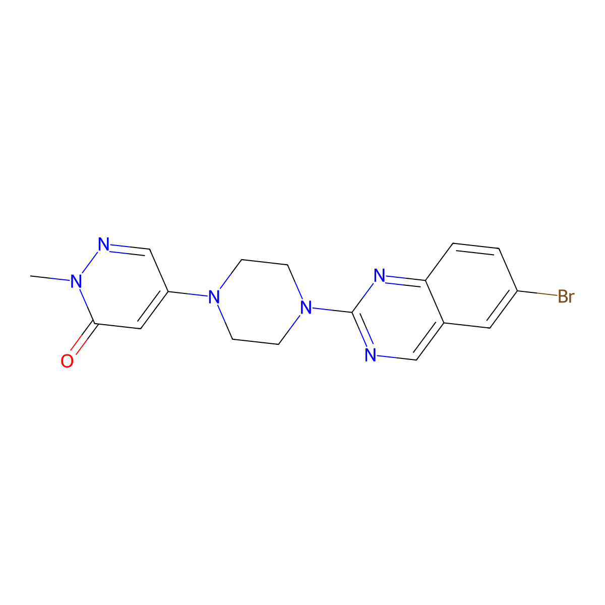 5-[4-(6-Bromoquinazolin-2-yl)piperazin-1-yl]-2-methyl-2,3-dihydropyridazin-3-one molecular structure, CAS 3030813-06-7