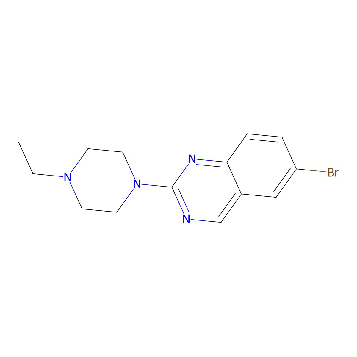 6-Bromo-2-(4-ethylpiperazin-1-yl)quinazoline molecular structure, CAS 3030813-11-4